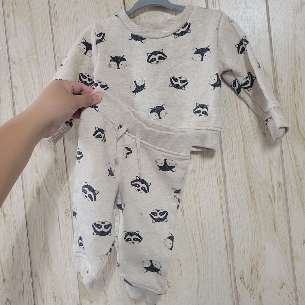 Lullaby Lane Wild Animal Sweater Pants Set 3-6M